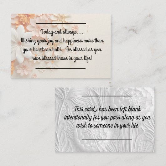 Karteneinlage - Gruß General mit DREHUNG! Visitenkarte (Vorne/Hinten)