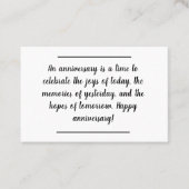 Karteneinlage - Jubiläumswünsche Visitenkarte (Vorderseite)