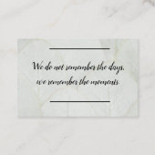 Karteneinsatz - Beileid - Beilage 3 Visitenkarte (Rückseite)