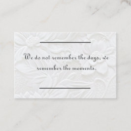 Karteneinsatz - Beileid - Beilage 3 Visitenkarte