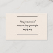 Karteneinsatz - Beileid - Beileid Visitenkarte (Rückseite)