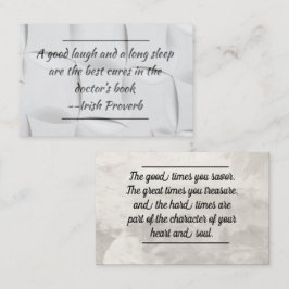 Karteneinsatz - Gut machen/ermutigen Visitenkarte