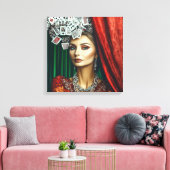 Kartenelemente, Kleidungsdesign, Mode Leinwanddruck (Insitu (Wohnzimmer))