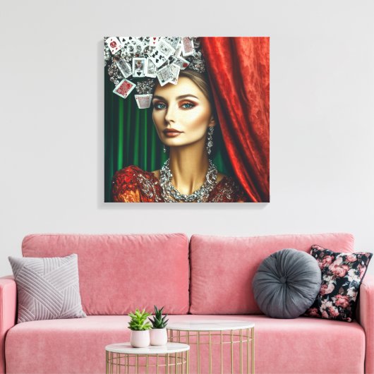 Kartenelemente, Kleidungsdesign, Mode Leinwanddruck (Insitu (Wohnzimmer))