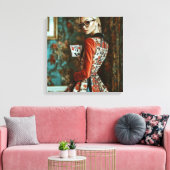 Kartenelemente, Kleidungsdesign, Mode Leinwanddruck (Insitu (Wohnzimmer))