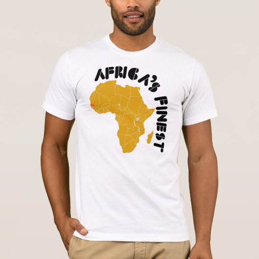 Kartenentwurf Senegals, Afrika T-Shirt (Vorderseite)