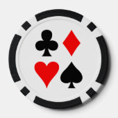 Kartenfarben-Design Poker Chips (Rückseite)