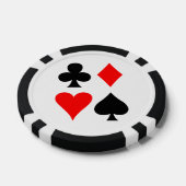 Kartenfarben-Design Poker Chips (Einzeln)