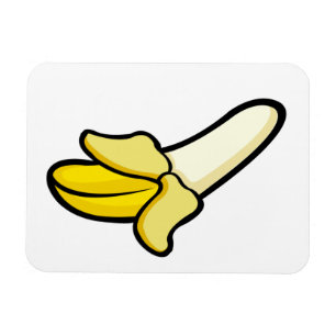 Kartenförmige geschälte Banane Obst Magnet
