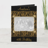 Kartengrüße Schwarzes Tier Print Event-Foto Einladung (Vorderseite)