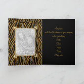 Kartengrüße Schwarzes Tier Print Event-Foto Einladung (Innenseite)