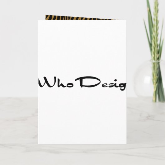 Kartengrüße Schwarzes Tier Print Event-Foto Einladung (Rückseite)