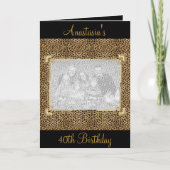 Kartengrüße Schwarzes Tier Print Event-Foto Einladung (Vorderseite)