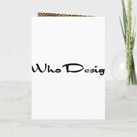 Kartengrüße Schwarzes Tier Print Event-Foto Einladung (Rückseite)