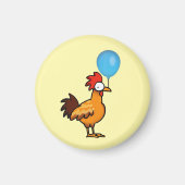 Kartenhahn mit blauem Luftballon Magnet (Vorne)