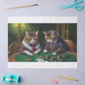 Kartenhaie, Katzen, die Karten spielen Seidenpapier (Basteln)