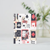 Kartenhalle | Abstrakt modern Postkarte (Stehend Vorderseite)