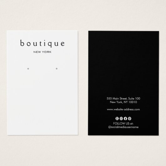 Kartenhalter für einfache weiße Ohren (Vorne & Hinten)