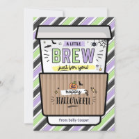 Kartenhalter für Herbst-Lehrer Halloween-Kaffeekar