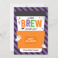 Kartenhalter für Herbst-Lehrer Halloween-Kaffeekar