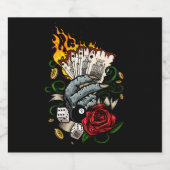 Kartenhand Alkoholflaschenetikett (Einzelnes Label)