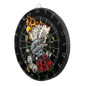 Kartenhand Dartscheibe (Vorderseite rechts)