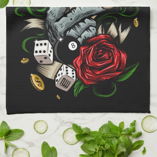 Kartenhand Geschirrtuch (Gefaltet)