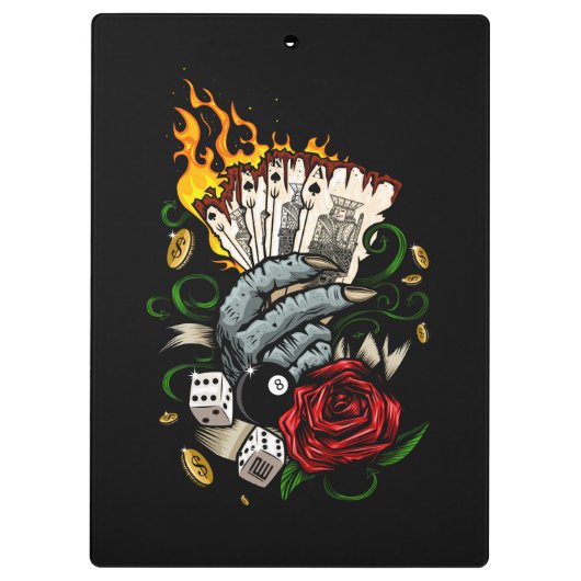 Kartenhand Klemmbrett (Rückseite)