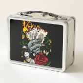 Kartenhand Metall Brotdose (Rückseite)