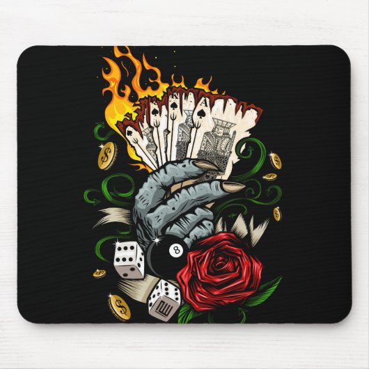 Kartenhand Mousepad (Vorne)