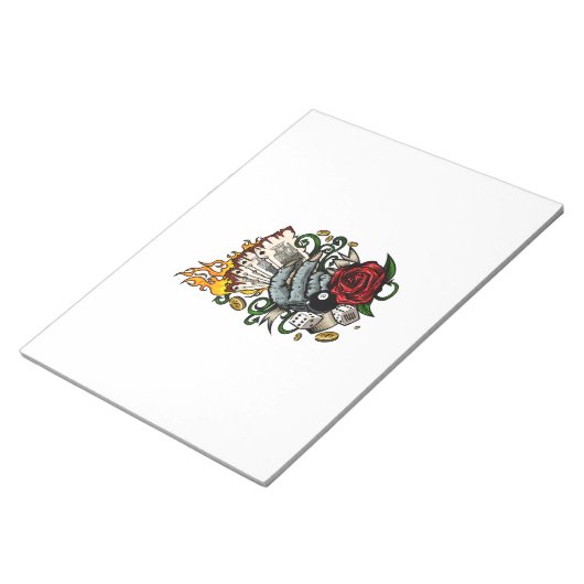 Kartenhand Notizblock (angewinkelt)