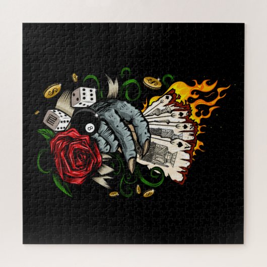 Kartenhand Puzzle (Horizontal)