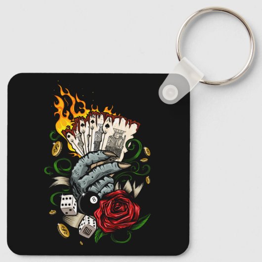 Kartenhand Schlüsselanhänger (Rückseite)