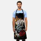 Kartenhand Schürze (Getragen)