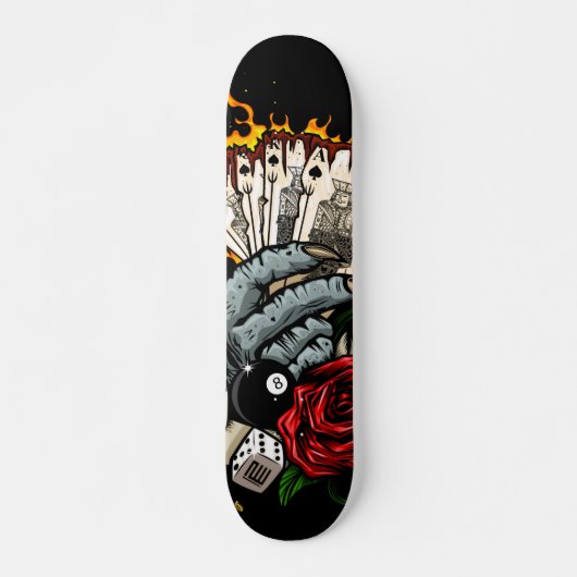 Kartenhand Skateboard (Vorne)