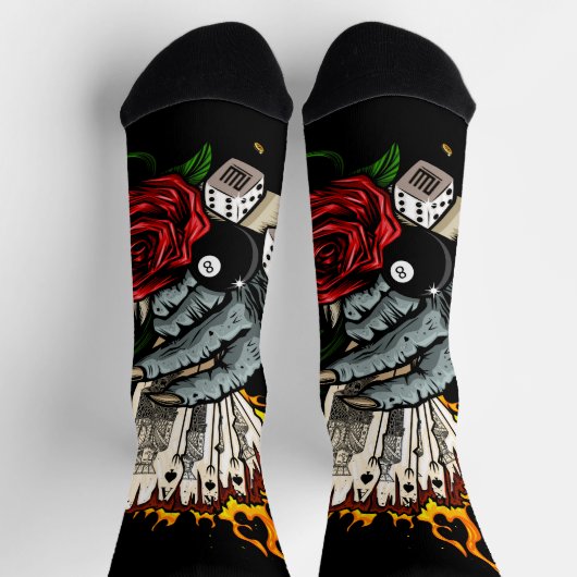 Kartenhand Socken (Oben)