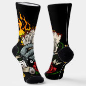 Kartenhand Socken (Gewinkelt)