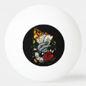 Kartenhand Tischtennisball (Rückseite)