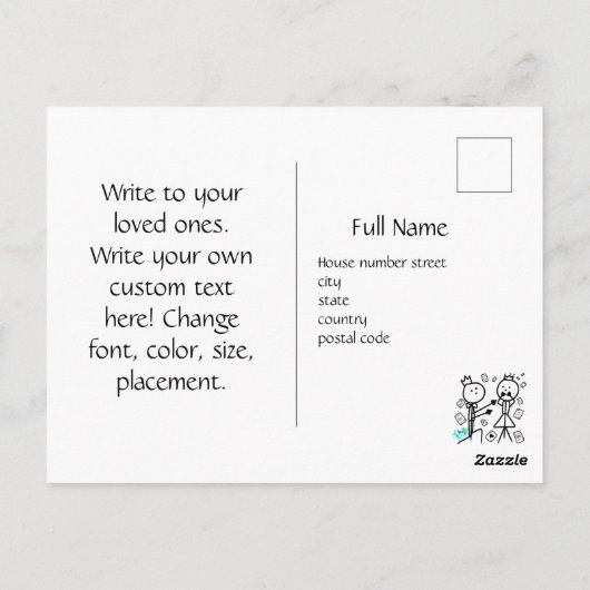 Kartenhaus für Postkarten (Rückseite)