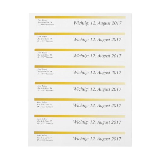 Kartenhaus | Ungewöhnliche Geschäftsausstattung  Rundum-Adressaufkleber (Bogen)