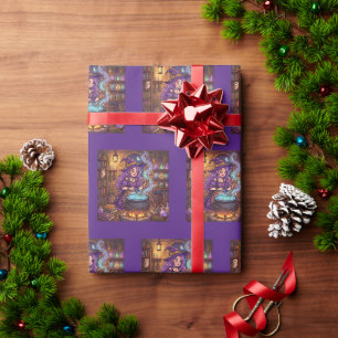 Kartenhexe beim Liebestrank Geschenkpapier