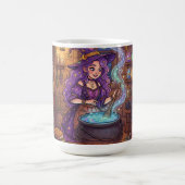 Kartenhexe, die Liebespotion herstellt Kaffeetasse (Mittel)