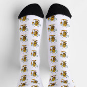 Kartenhonigbiene Socken (Oben)