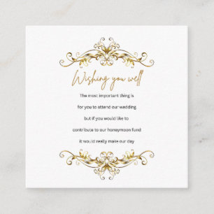 Kartenhülle Ornate Gold Scroll Rahmen Begleitkarte