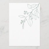 Kartenkarten für die Darstellung grüner Blumen Einladung (Rückseite)