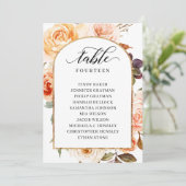 Kartenkarten für die Tischnummer im Herbst (Stehend Vorderseite)