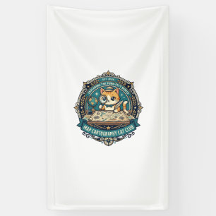 Kartenkartografie Katze Lustige Katzenliebhaber De Banner