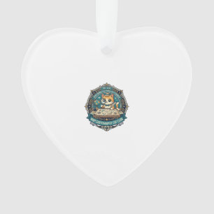 Kartenkartografie Katze Lustiges Katzenliebhaber-D Ornament