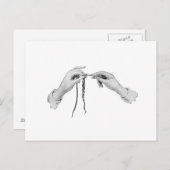 Kartenketten Vintage Hände Postkarte (Vorne/Hinten)