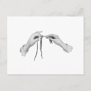 Kartenketten Vintage Hände Postkarte